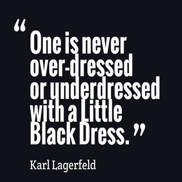 🕶THE LEGENDARY LAGERFELD ON THE LIL BLACK DRESS🕶 - Picture 1 of 1